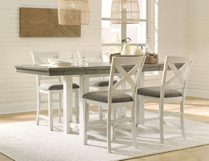 ASHLEY FURNITURE PKG014033 Counter Height Dining Table and 4 Barstools