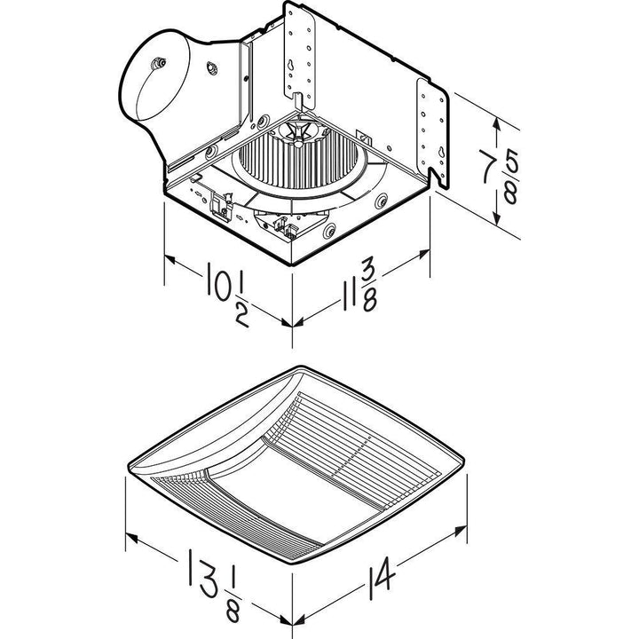 BROAN QTN130LE1 Broan-NuTone R Steel Roof Cap for 6-Inch Round Duct with Backdraft Damper and Bird Screen, Black