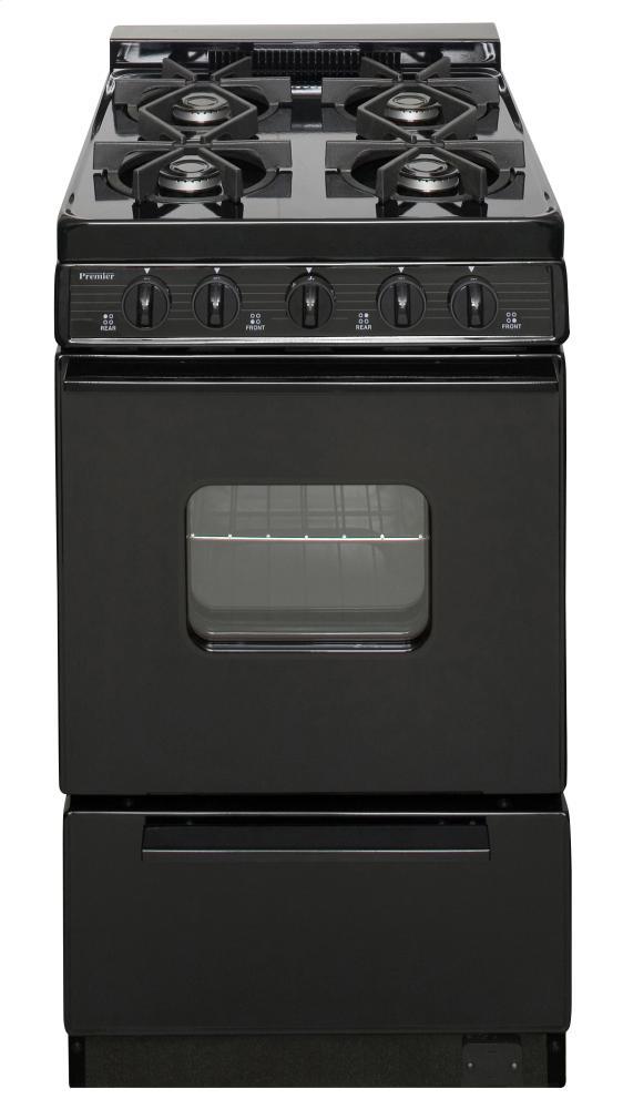 PREMIER BHK5X0BP 20 in. Freestanding Battery-Generated Spark Ignition Gas Range in Black