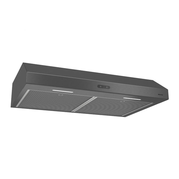 BROAN BCDF130BLS Glacier 30-Inch Convertible Under-Cabinet Range Hood, 375 Max Blower CFM, Black Stainless Steel