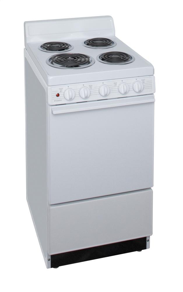 PREMIER EAK102OP 20 in. Freestanding Electric Range in White