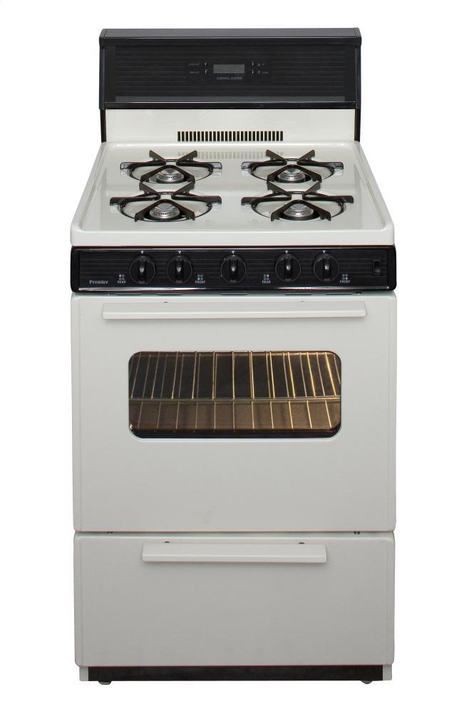 PREMIER SCK240TP 24 in. Freestanding Gas Range in Biscuit