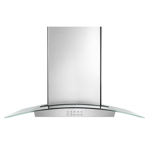 WHIRLPOOL WVW75UC6DS 36" Modern Glass Wall Mount Range Hood