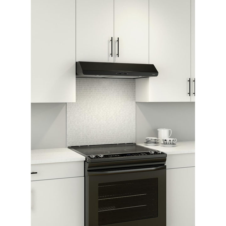 BROAN BKSH130BL Broan 30-Inch 300 Max Blower CFM 5.0 Sones Black Range Hood