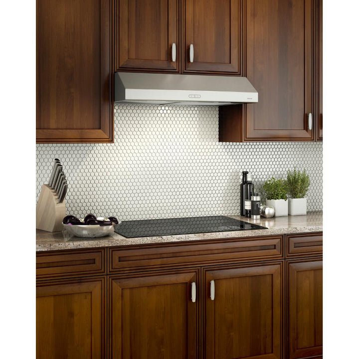 BROAN BCDF136SS Glacier 36-Inch Convertible Under-Cabinet Range Hood, 375 Max Blower CFM, Stainless Steel