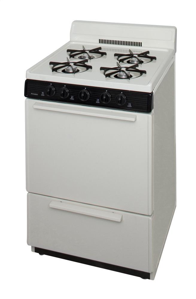 PREMIER SCK100TP 24 in. Freestanding Gas Range in Biscuit