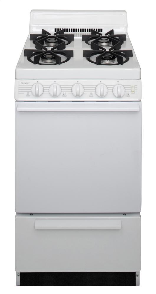 PREMIER SHK100OP 20 in. Freestanding Sealed Burner Gas Range in White