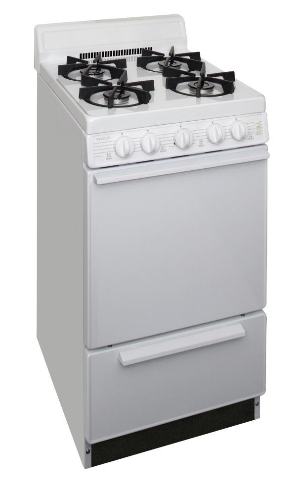 PREMIER SHK100OP 20 in. Freestanding Sealed Burner Gas Range in White