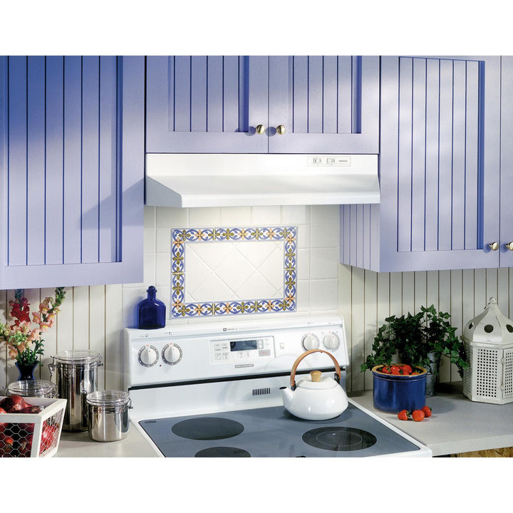 BROAN 403001 30-Inch Ducted Under-Cabinet Range Hood, 210 MAX Blower CFM, White