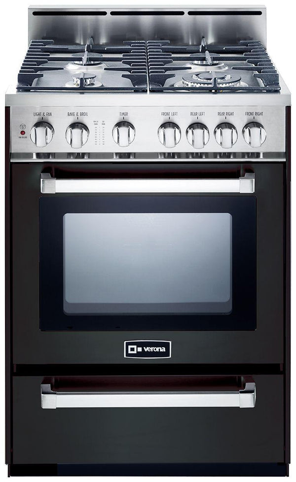 VERONA VEFSGG244NE 24" Gas Range - Matte Black