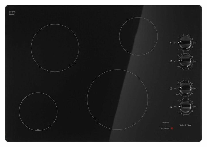 AMANA AEC6540KFB 30-inch Electric Cooktop with Multiple Settings - Black