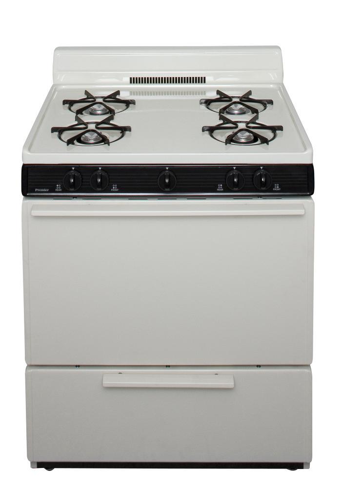 PREMIER SFK100TP 30 in. Freestanding Gas Range in Biscuit