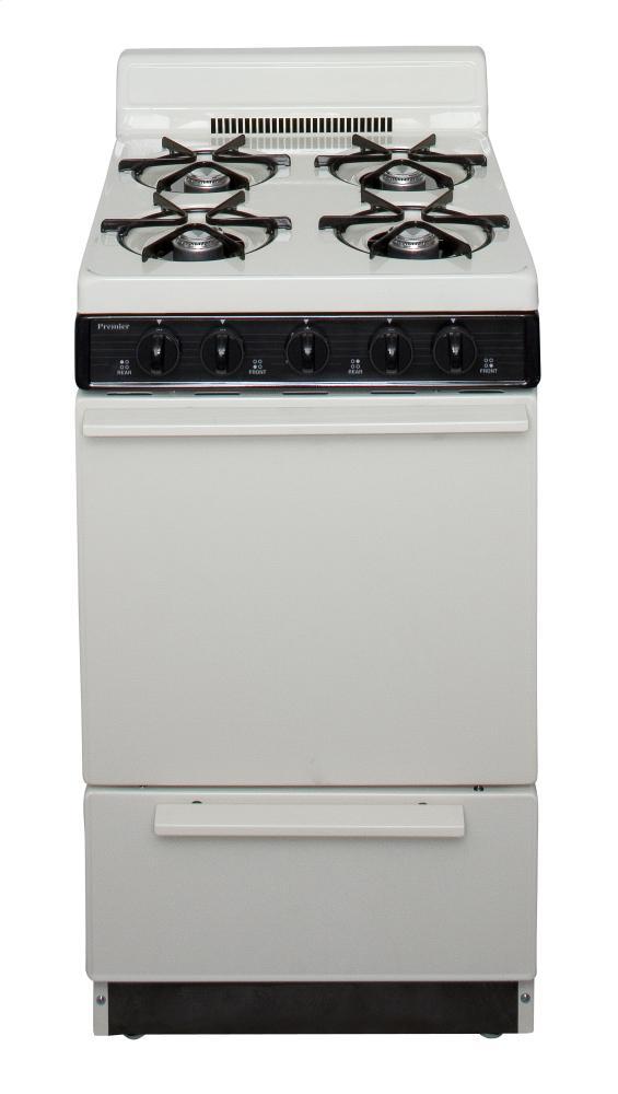 PREMIER SAK100TP 20 in. Freestanding Gas Range in Biscuit