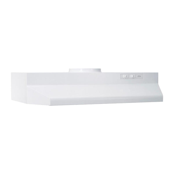 BROAN BUEZ230WW 30-Inch Under-Cabinet Range Hood w/ Easy Install System, 230 Max Blower CFM, White