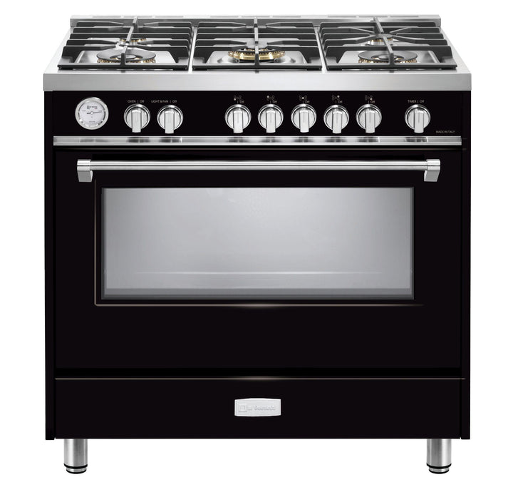 VERONA VDFSGG365GB Designer 36" Gas Single Oven Range - Gloss Black