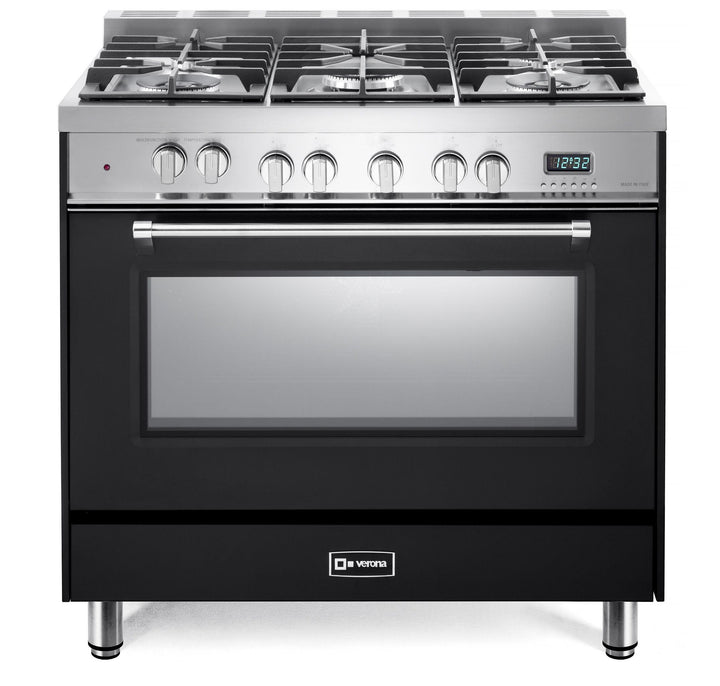 VERONA VPFSGE365E Prestige 36" Dual Fuel Single Oven Range - Matte Black