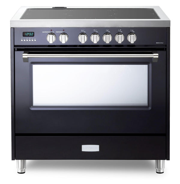 VERONA VDFSIE365GB Designer 36" Induction Single Oven Range - Gloss Black