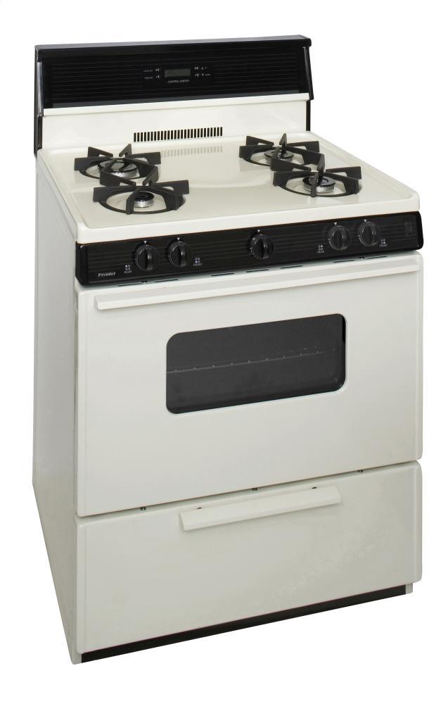 PREMIER SMK240TP 30 in. Freestanding Sealed Burner Spark Ignition Gas Range in Biscuit