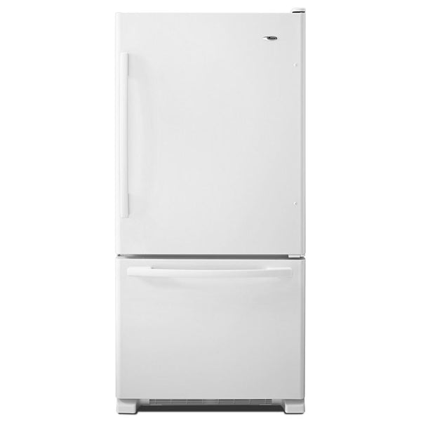 AMANA ABB2224BRW 33-inch Wide Bottom-Freezer Refrigerator with EasyFreezer TM Pull-Out Drawer - 22 cu. ft. Capacity