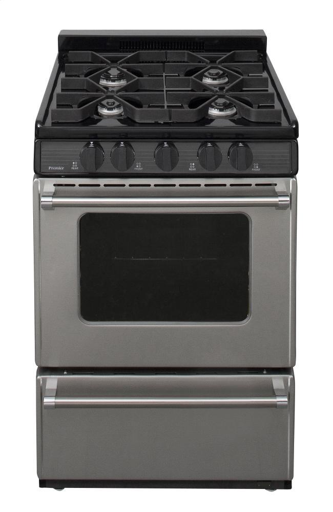 PREMIER P24B3102P 24 in. Freestanding Sealed Burner Gas Range in Stainless Steel