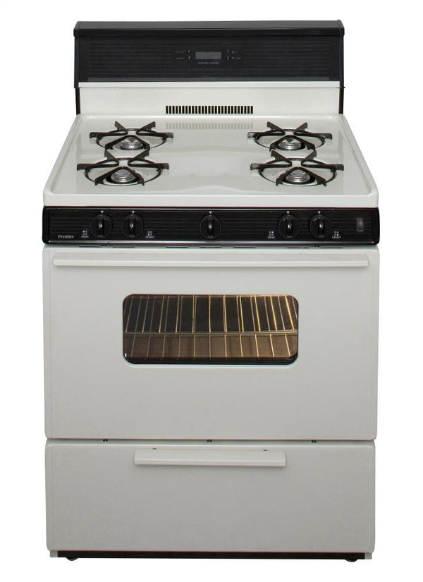 PREMIER SFK240TP 30 in. Freestanding Gas Range in Biscuit