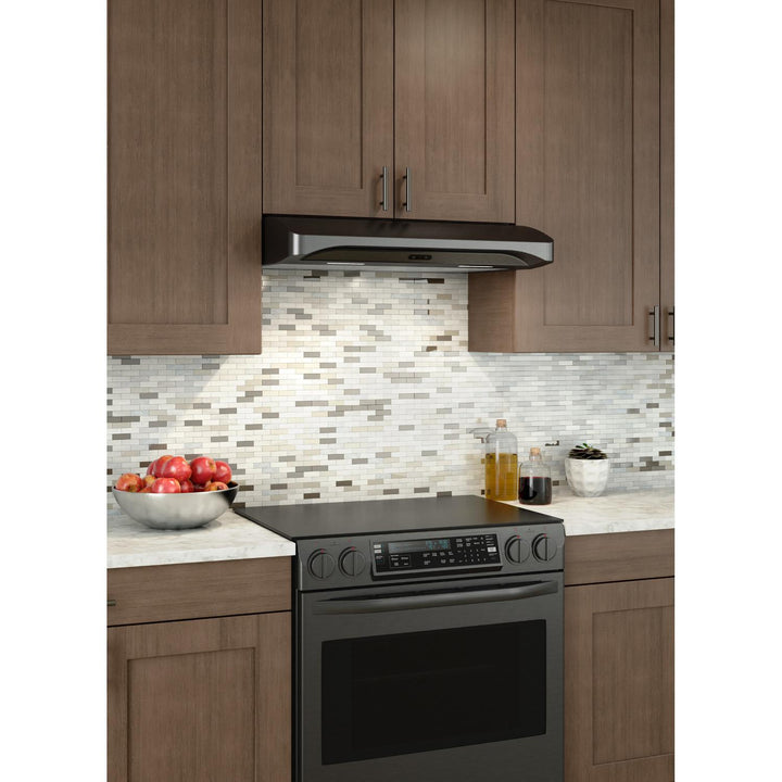 BROAN ALT230BLS Elite 30-Inch Convertible Under-Cabinet Range Hood, Black Stainless Steel, 375 Max Blower CFM