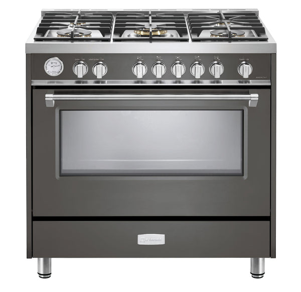 VERONA VDFSGG365SG Designer 36" Gas Single Oven Range - Slate Gray