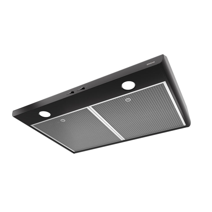 BROAN BKSH130BL Broan 30-Inch 300 Max Blower CFM 5.0 Sones Black Range Hood