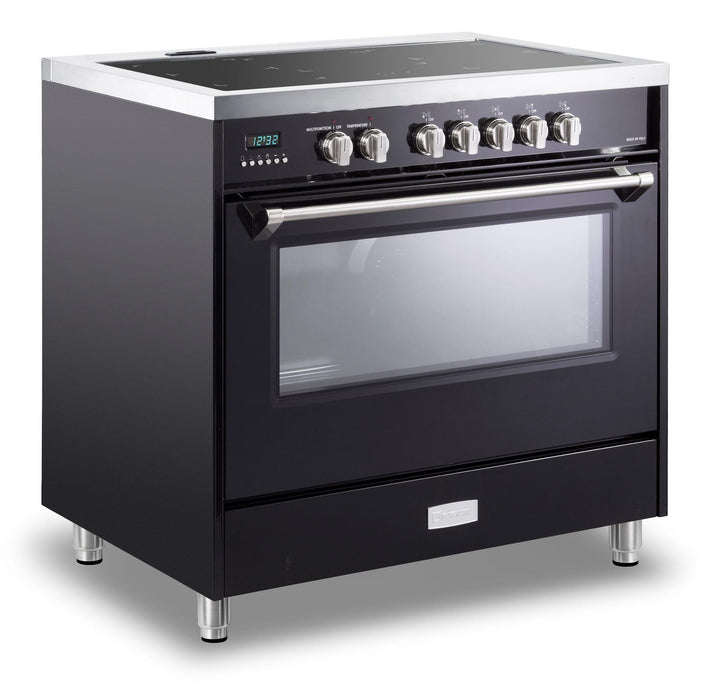 VERONA VDFSIE365GB Designer 36" Induction Single Oven Range - Gloss Black