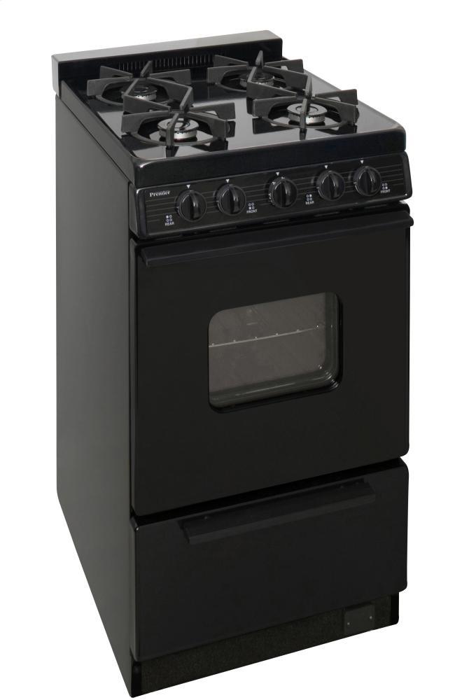 PREMIER BHK5X0BP 20 in. Freestanding Battery-Generated Spark Ignition Gas Range in Black