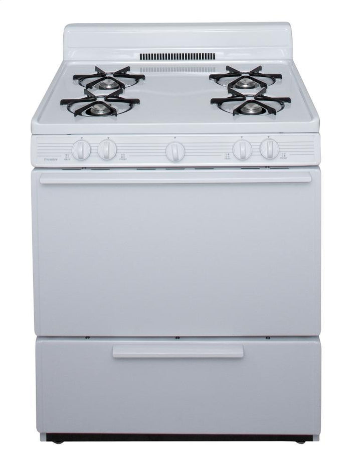 PREMIER SFK100OP 30 in. Freestanding Gas Range in White