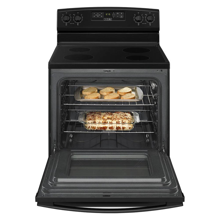 AMANA AER6303MFB 30-inch Amana R Electric Range with Extra-Large Oven Window