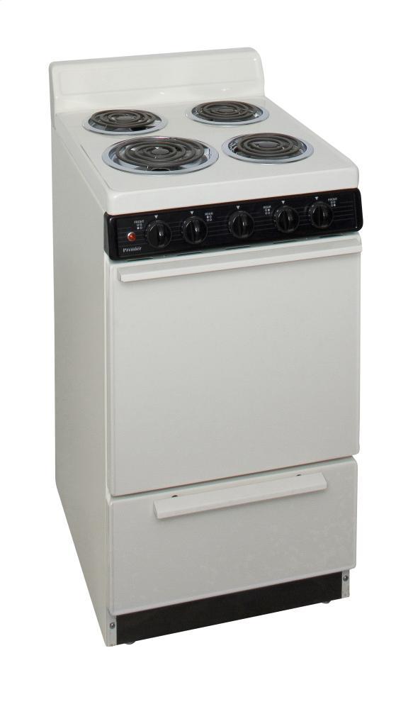 PREMIER EAK100TP 20 in. Freestanding Electric Range in Biscuit