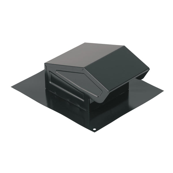 BROAN 636 Broan-NuTone R Steel Roof Cap for 3-Inch or 4-Inch Round Duct w/ Damper & Birdscreen, Black