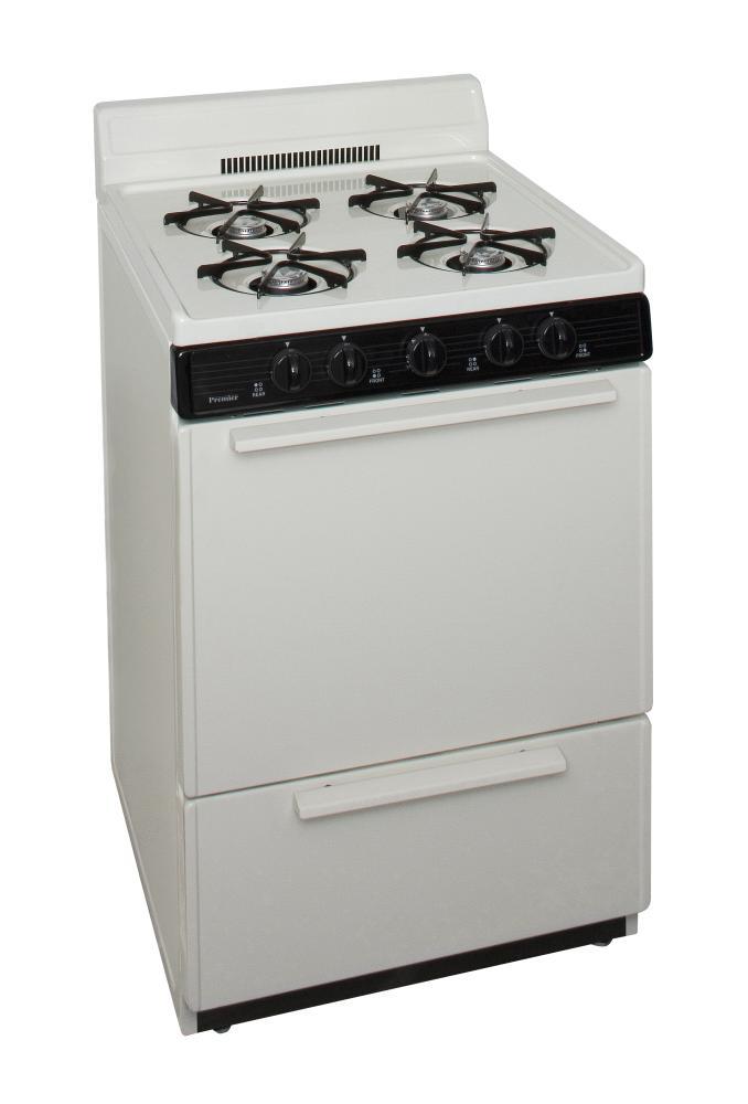 PREMIER SCK100TP 24 in. Freestanding Gas Range in Biscuit