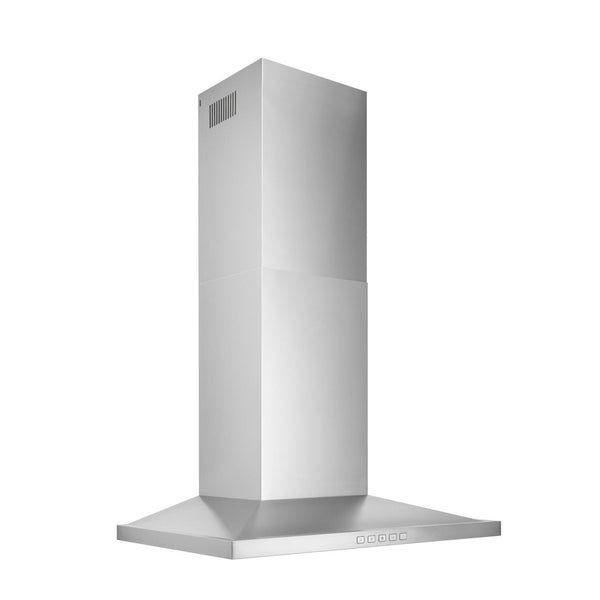 BROAN BWS2304SS 30-Inch Convertible Wall-Mount Low Profile Pyramidal Chimney Range Hood, 450 MAX CFM, Stainless Steel