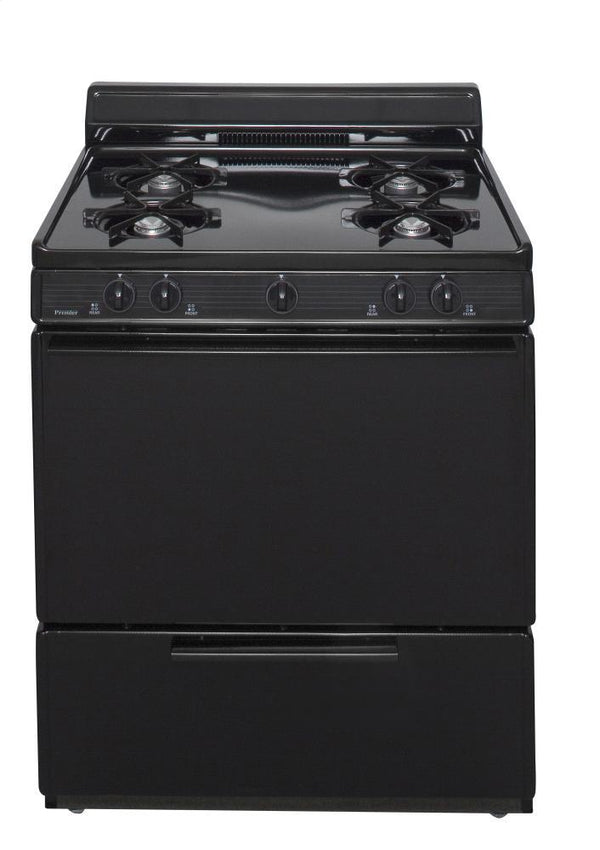 PREMIER SFK100BP 30 in. Freestanding Gas Range in Black