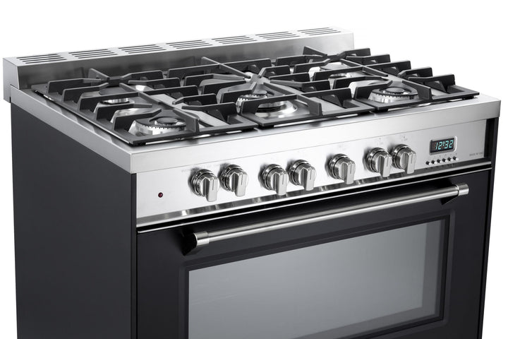 VERONA VPFSGE365E Prestige 36" Dual Fuel Single Oven Range - Matte Black