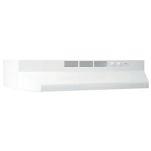 BROAN BUEZ130WW 30-Inch Ductless Under-Cabinet Range Hood w/ Easy Install System, White