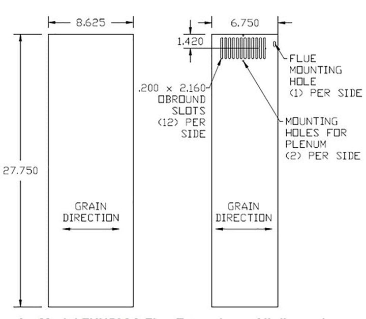 BROAN FXN58SS Optional Flue Extension for B58 Range Hoods in Stainless Steel