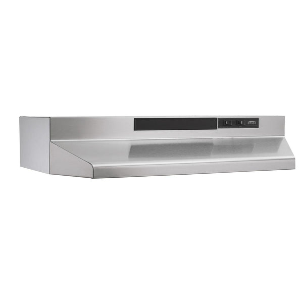 BROAN BUEZ330SS 30-Inch Convertible Under-Cabinet Range Hood, w/ Easy Install System 260 Max Blower CFM, Stainless Steel