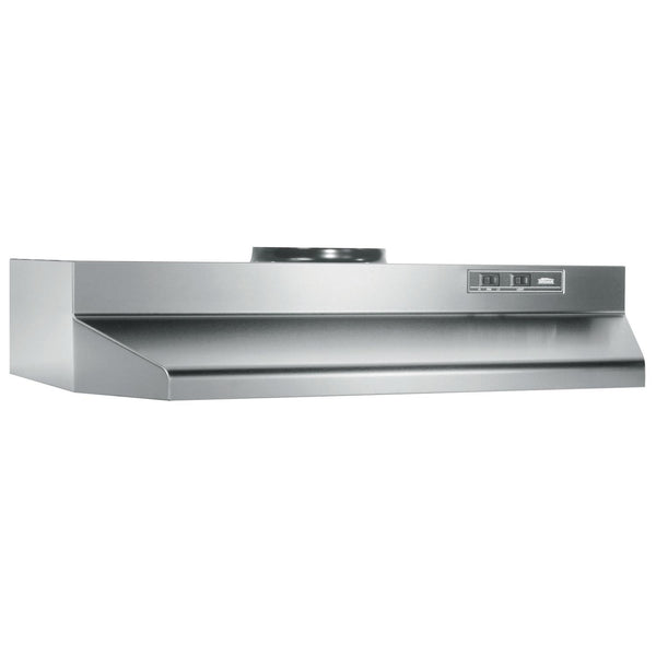 BROAN BUEZ230SS 30-Inch Under-Cabinet Range Hood w/ Easy Install System, 230 Max Blower CFM, Stainless Steel