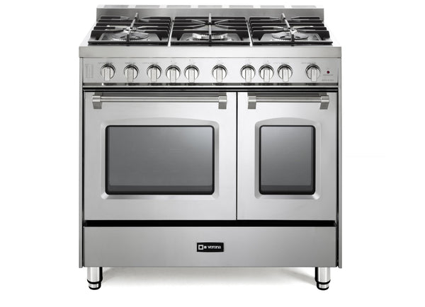 VERONA VPFSGG365DSS Prestige 36" Gas Double Oven Range - Stainless Steel