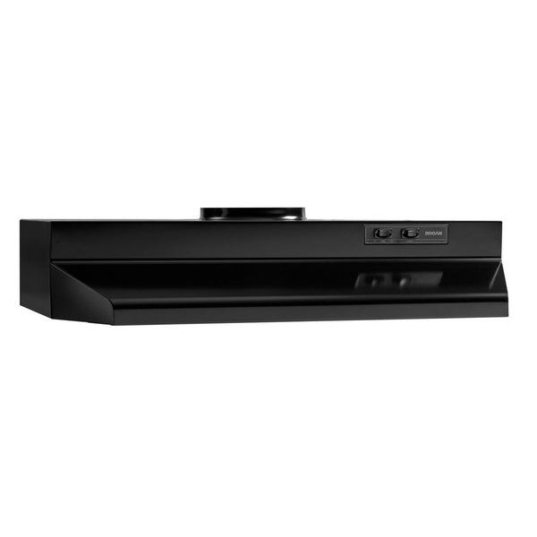 BROAN BUEZ230BL 30-Inch Under-Cabinet Range Hood w/ Easy Install System, 230 Max Blower CFM, Black