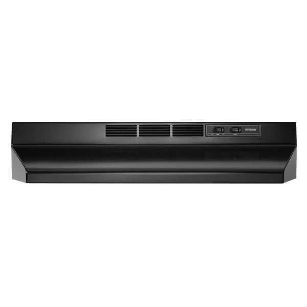 BROAN BUEZ330BL 30-Inch Convertible Under-Cabinet Range Hood w/ Easy Install System, 260 Max Blower CFM, Black