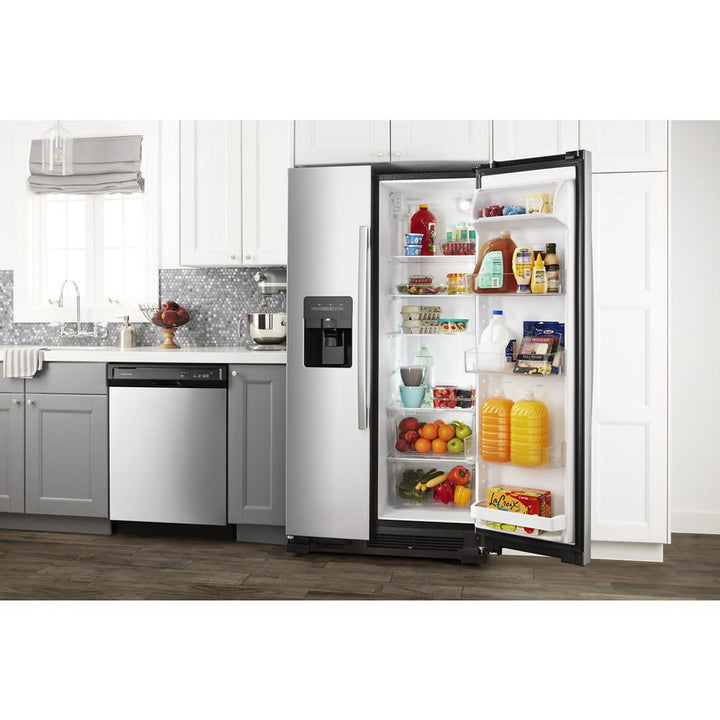 AMANA ASI2175GRS 33-inch Side-by-Side Refrigerator with Dual Pad External Ice and Water Dispenser