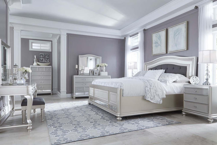 ASHLEY FURNITURE B650B11 Coralayne - Silver 3 Piece Bed Set King