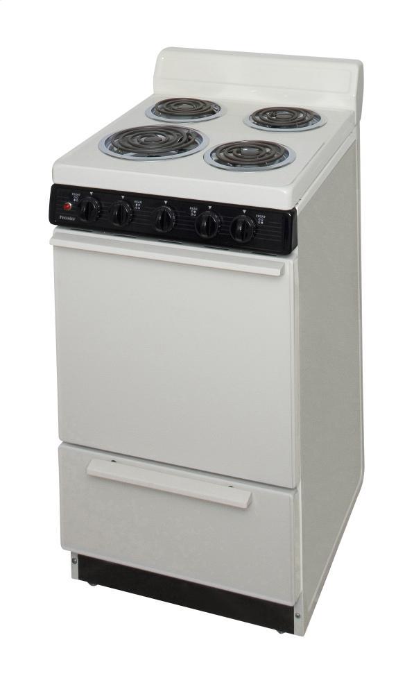 PREMIER EAK100TP 20 in. Freestanding Electric Range in Biscuit