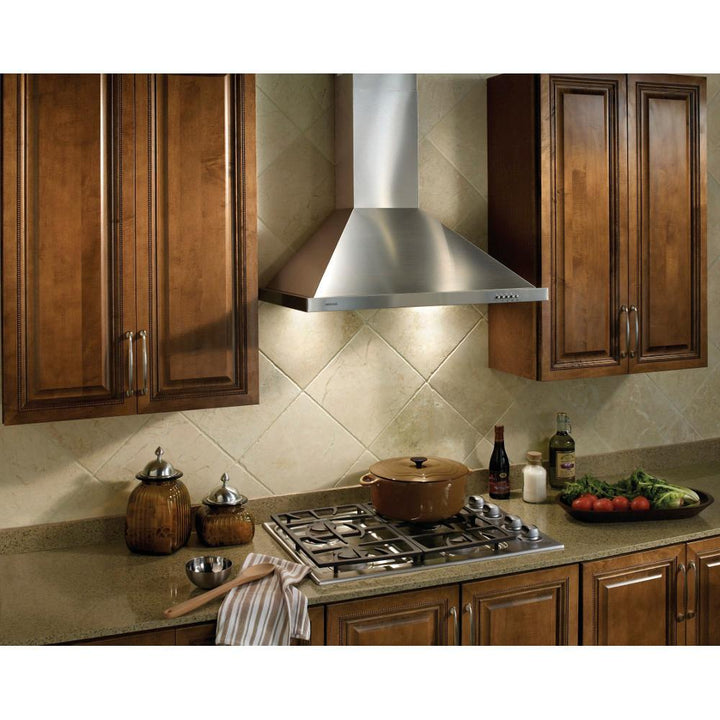 BROAN B5830SS 30-Inch European Style Wall-Mount Chimney Range Hood, 450 CFM, Stainless Steel