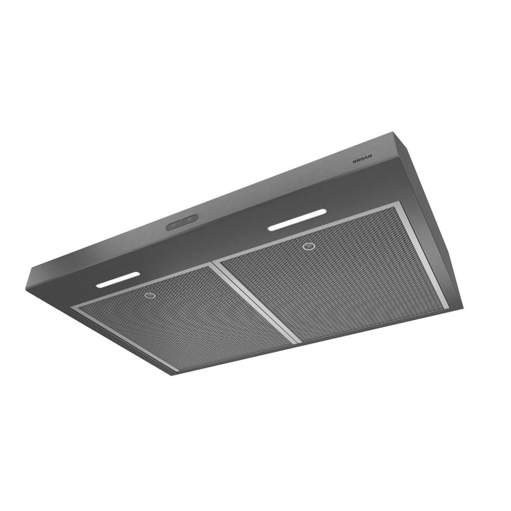 BROAN BCDF130BLS Glacier 30-Inch Convertible Under-Cabinet Range Hood, 375 Max Blower CFM, Black Stainless Steel